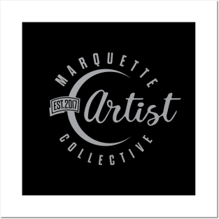 Marquette Artist Collective grey logo Posters and Art